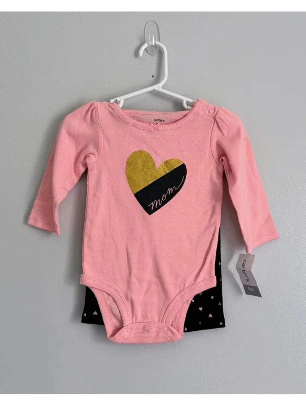 Carter’s Baby Girl Heart Bodysuit & Pants Set 9M NWT